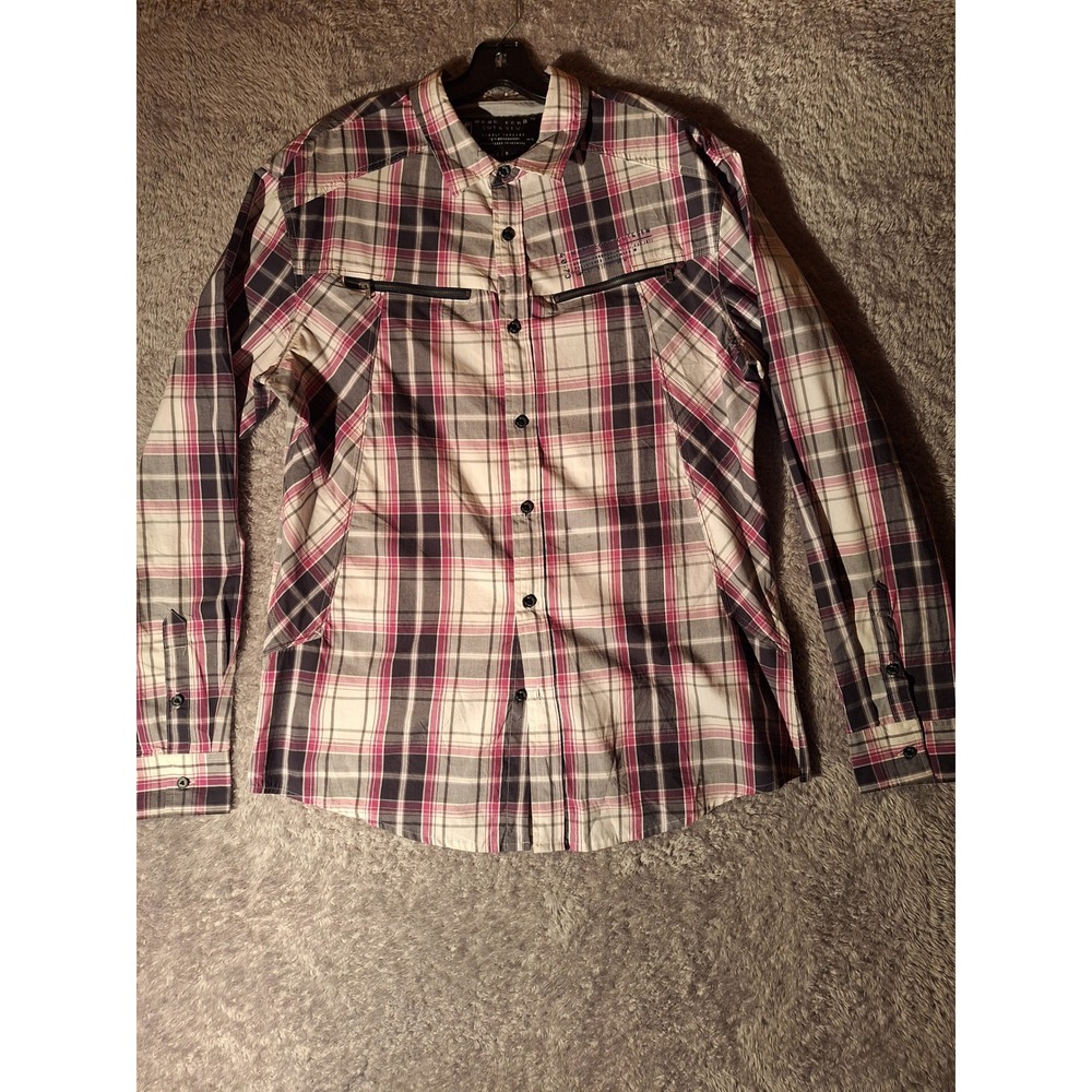 Marc Ecko Cut & Sew Mens Large Plaid Long Sleeve Button Down Shirt. Normcore